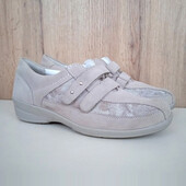 Німецькі натуральні замшеві туфлі, бежеві демі лофери на липучках, осінь весна, р. 39