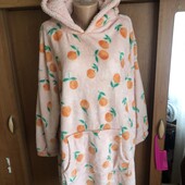 Меховушка, плюшева туника, кофта, худи, 2-3XL, F&F. слип, пижама