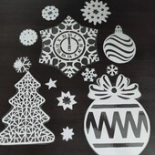 Заламіновані витинанки для вікон.Створіть святковий затишок у вашій оселі