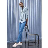 Esmara брендовые стильные джеггинсы цвет электрик размер XS евро 34/36