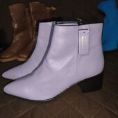 New look. Натуральна шкіра, чоботи лаванда