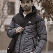 Фірмова демісезонна куртка чоловіча Active TNF чорно-сіра