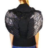 Крылья из перьев черные 50см * 40см