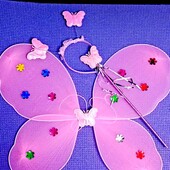 карнавальный костюм Фея / Бабочка (крылья 48х35, ободок, палочка)