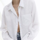 Білосніжна базова біла сорочка, L XL