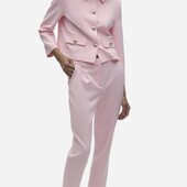 Класичні базові рожеві брюки, S