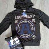Marvel брендовый стильный худи с капюшоном двунитка на мальчика подростка рост 146/152 см