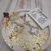 Стильні сережки Клевер 925 проби