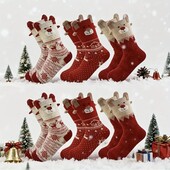 3 пари в лоті.Жіночі, підліткові високі різдвяні шкарпетки 36-40 р