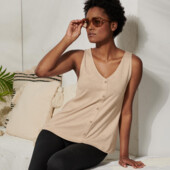 ♕ Топ із планкою на ґудзиках від Tchibo, розмір M (40/42) б/в