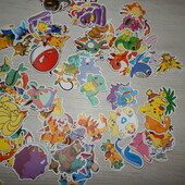 Стікери, наклейки Пікачу 5 шт.