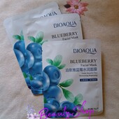 ஜ3 штஜ Тканевая маска для лица с экстрактом черники и гиалуроновой кислотой bioaqua 30 мл