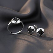 Стильний срібний комплект