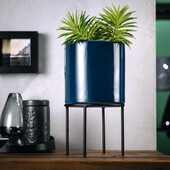 Квітковий керамічний горщик-кашпо для квітів з підставкою melinera