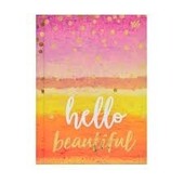 Блокнот YES А6 64 листа фольга золото, глиттер, мат.ламинация Hello gorgeous