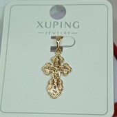 Аккуратный и нежный крестик з распятием, можно деткам.Позолота 585 пробы 18К.