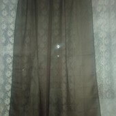 Тюлі колір чорного шоколаду 2 шт. шир. — 136 см вис. — 170+ петлі — 9 см