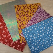 Глітерний фоаміран з малюнкамидля творчості ,набір 5лист.