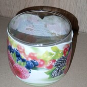 стеклянный стильный подсвечник, стаканчик, ваза