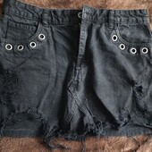 Стильна джинсова юбка -рванка