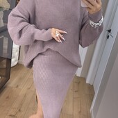 Теплый женский костюм оверсайз