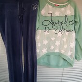 Затишний домашній лот: кофтинка і велюрові штанці на 9-10 років