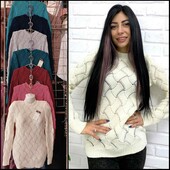 Ажурный женский свитер разные цвета новинки сезона