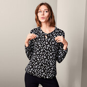 ♕ Стильна блуза в ромашковому дизайні від Tchibo (Німеччина) розмір наш 44-46(36/38 євро)