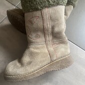 Сапоги валенки из натурального замша с набивным мехом, 29р