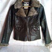 НЕ пропустіть ! Бренд Tally Weijl - Швейцарія бомбезна куртка косуха на штуч.хутрі роз. 38 (eur)