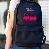 Хітовий шкільний рюкзак гра кальмара з принтом Squid Game 26 літрів