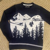 Новорічний светр кофта світшот з сніжними горами