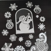 Заламіновані витинанки для вікон.Створіть святковий затишок у вашій оселі