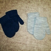 Одним лотом, рукавички деми в отличном состоянии