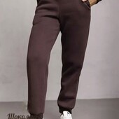 Фліс хід сезону жіночі спортивні джогери трєхнитка на флісі.р.50-58 шоколад, чорний