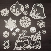 Заламіновані витинанки для вікон.Створіть святковий затишок у вашій оселі