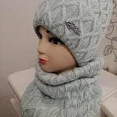 Комплект на флісі з помпоном і без помпона! р 54-60 8 кольорів! Якість преміум класу!