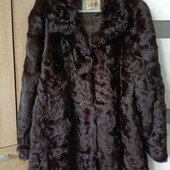женская теплая натуральная шубка горный козлик  размер 50/52