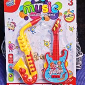 Набор музыкальных игрушек саксофон и гитара