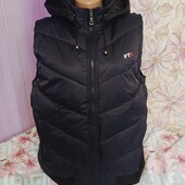 Нова тепла т.синя Жилетка.шикарна модна стильна річ