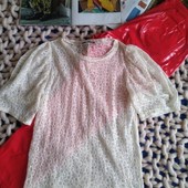 Белая прозрачная блузка футболка