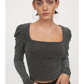 Сріблястий, блискучій топ, блуза, реглан S