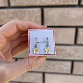 Неймовірні срібні сережки квітка s925