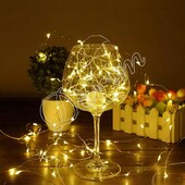 Гірлянда роса 5 м теплий колір в комплекті з батар.ЛОТ 2шт