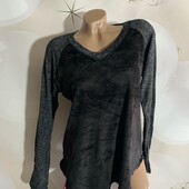 Велюровый реглан с трикотажными рукавами размер Л, состояние отличное