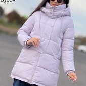 Зимова жіноча подовжена куртка. Розмір 52-54