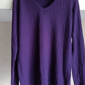 Вовняний пуловер у віноградному кольорі