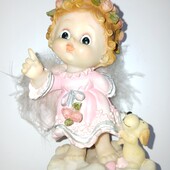 Статуэтка девочка с собачкой 12см