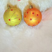 ❤️Ёлочные игрушки с блёстками и со стразами лот 2 штуки❤️