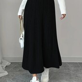 Шикарная вязаная юбка, р. l, наш 46-52, черная